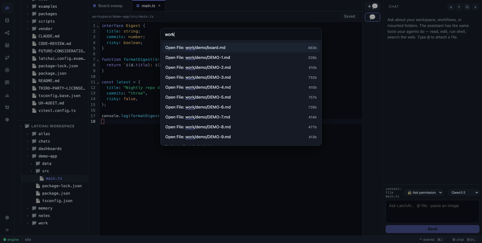 The command palette