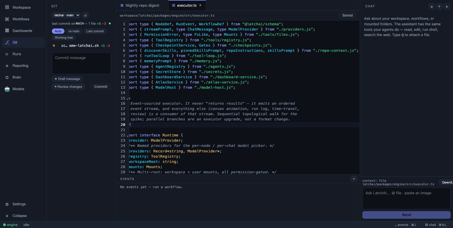 The git panel
